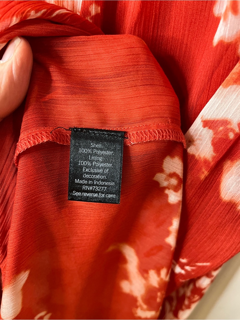 Simply Vera Vera Wang Sleeveless Orange Floral Chiffon Maxi Dress With Slip - Picture 3 of 7